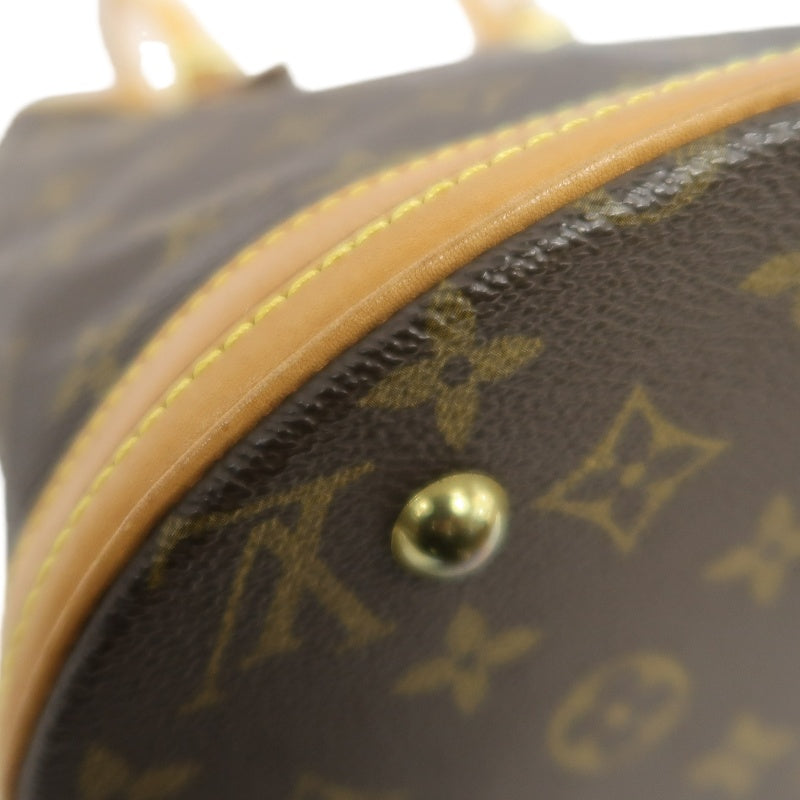 LOUIS VUITTON Monogram Bucket Bag PM 　 Brown  Gold Hardware 　Pouch