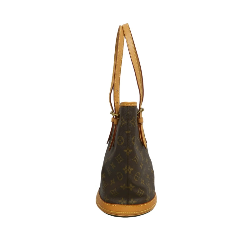 LOUIS VUITTON Monogram Bucket Bag PM 　 Brown  Gold Hardware 　Pouch