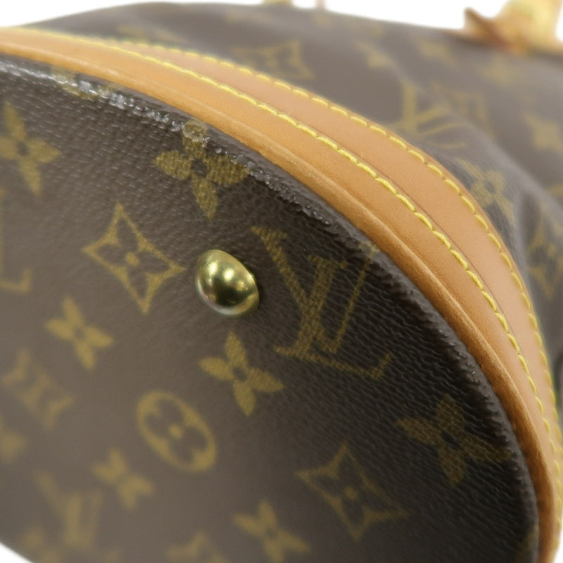 LOUIS VUITTON Monogram Bucket Bag PM 　 Brown  Gold Hardware 　Pouch