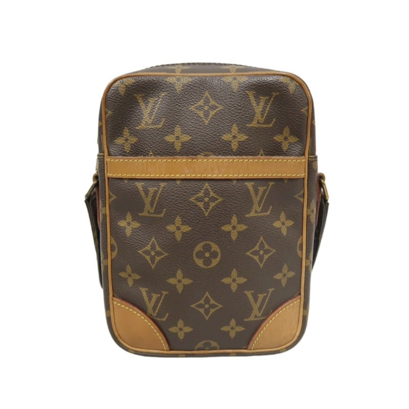 LOUIS VUITTON Monogram Danube Shoulder Bag Brown Gold Hardware