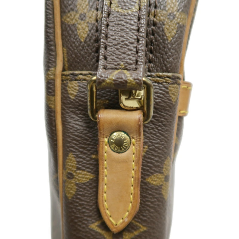 LOUIS VUITTON Monogram Danube Shoulder Bag Brown Gold Hardware