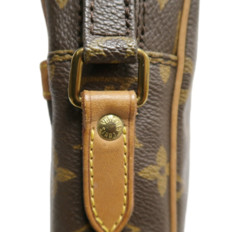 LOUIS VUITTON Monogram Danube Shoulder Bag Brown Gold Hardware