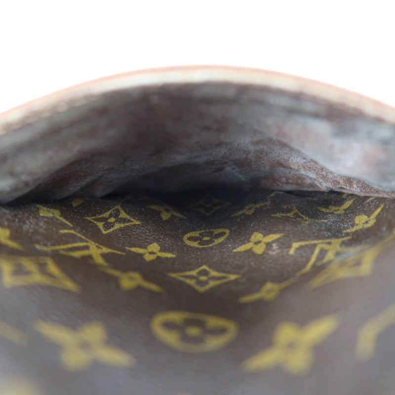 LOUIS VUITTON Monogram Danube Shoulder Bag Brown Gold Hardware