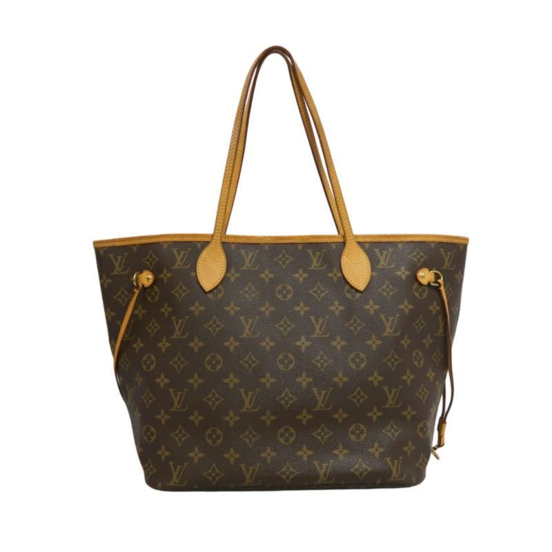 LOUIS VUITTON Monogram Canvas Leather Neverfull MM Tote Bag 　 Brown 　 Gold Hardware