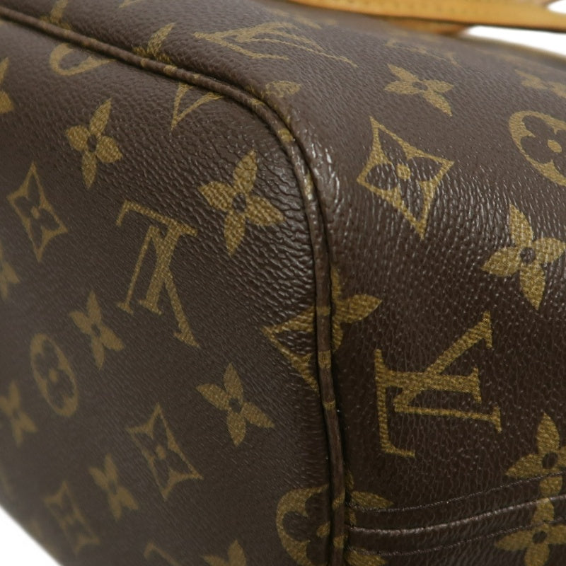 LOUIS VUITTON Monogram Canvas Leather Neverfull MM Tote Bag 　 Brown 　 Gold Hardware