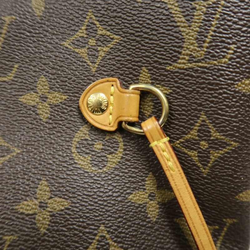 LOUIS VUITTON Monogram Canvas Leather Neverfull MM Tote Bag 　 Brown 　 Gold Hardware