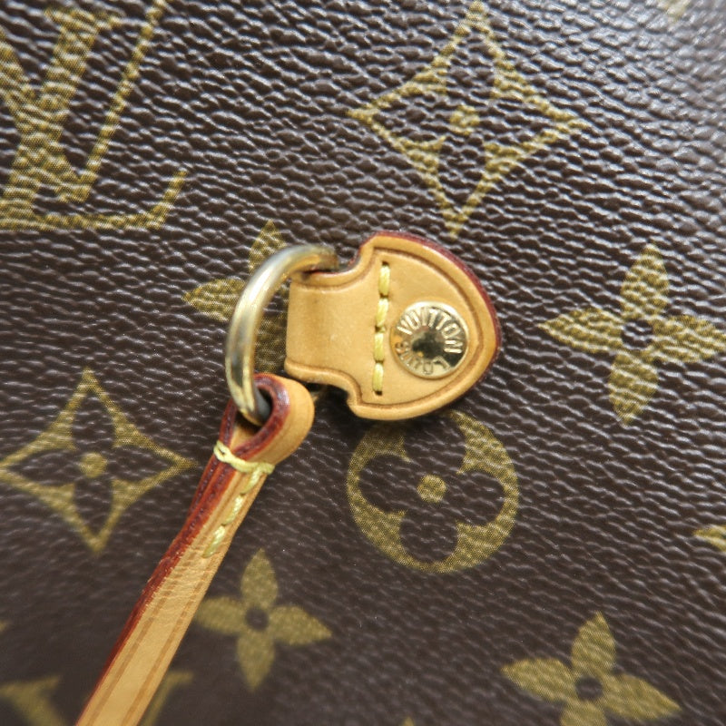 LOUIS VUITTON Monogram Canvas Leather Neverfull MM Tote Bag 　 Brown 　 Gold Hardware