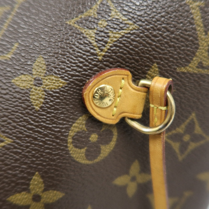 LOUIS VUITTON Monogram Canvas Leather Neverfull MM Tote Bag 　 Brown 　 Gold Hardware