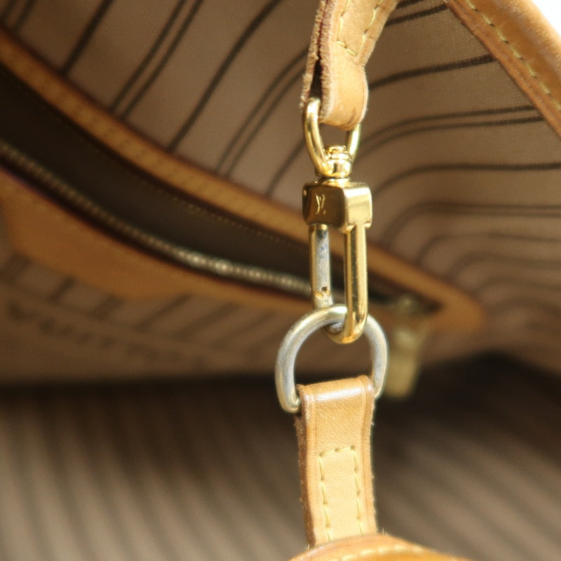 LOUIS VUITTON Monogram Canvas Leather Neverfull MM Tote Bag 　 Brown 　 Gold Hardware