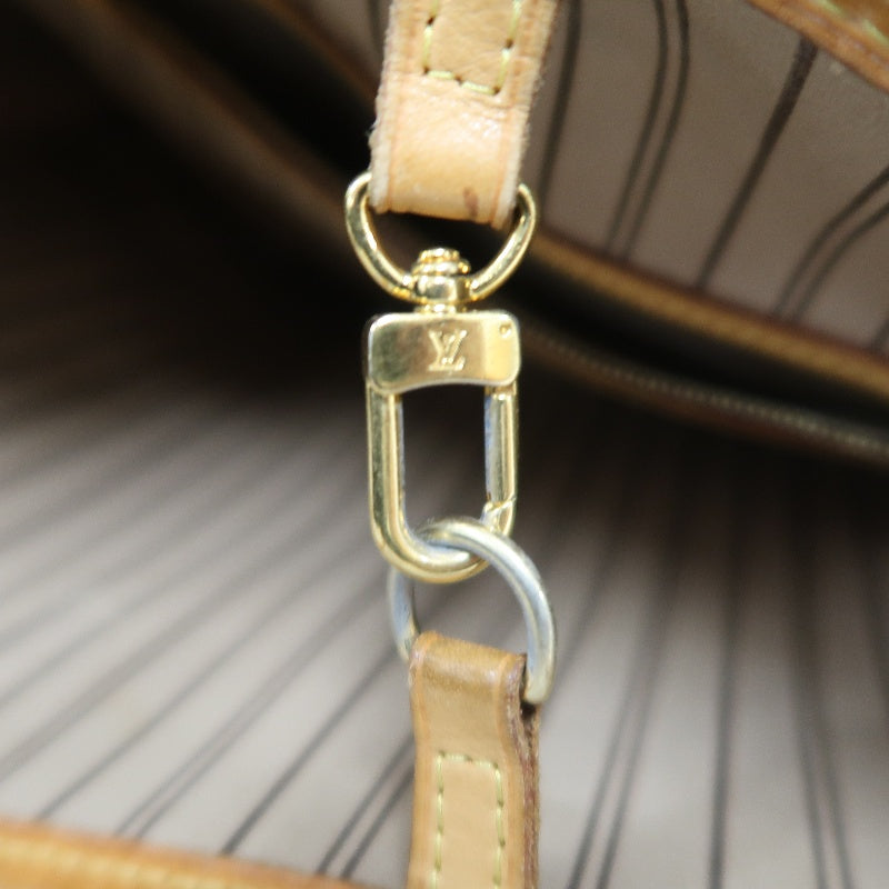 LOUIS VUITTON Monogram Canvas Leather Neverfull MM Tote Bag 　 Brown 　 Gold Hardware