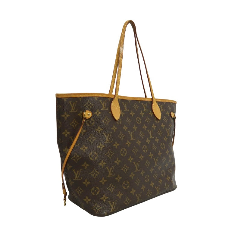 LOUIS VUITTON Monogram Canvas Leather Neverfull MM Tote Bag 　 Brown 　 Gold Hardware