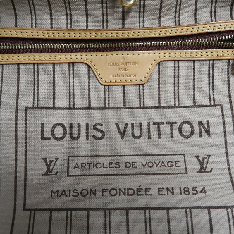 LOUIS VUITTON Monogram Canvas Leather Neverfull MM Tote Bag 　 Brown 　 Gold Hardware
