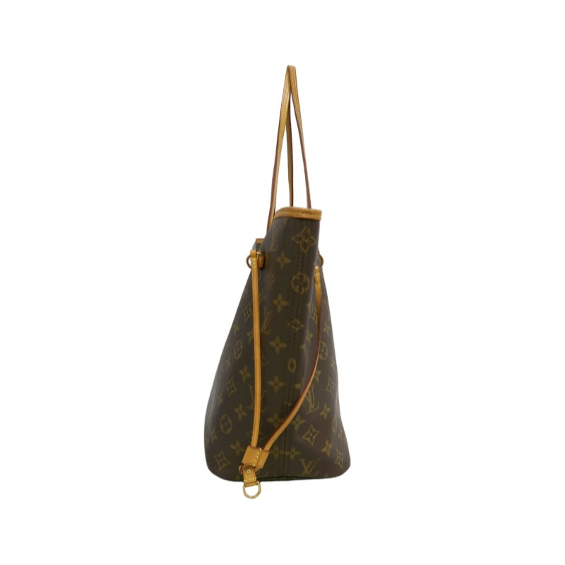 LOUIS VUITTON Monogram Canvas Leather Neverfull MM Tote Bag 　 Brown 　 Gold Hardware