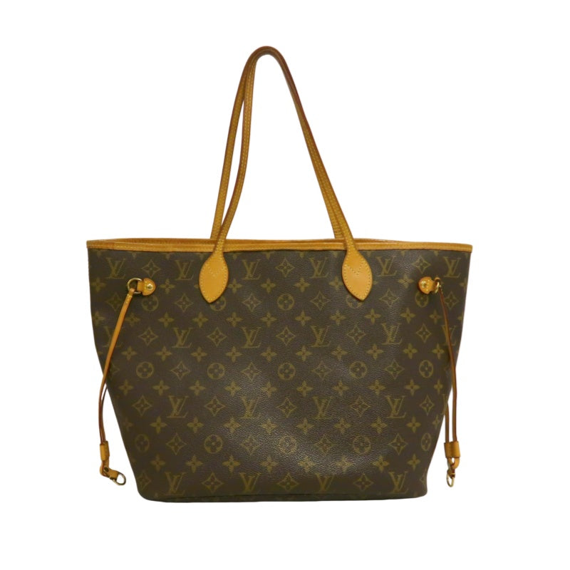 LOUIS VUITTON Monogram Canvas Leather Neverfull MM Tote Bag 　 Brown 　 Gold Hardware