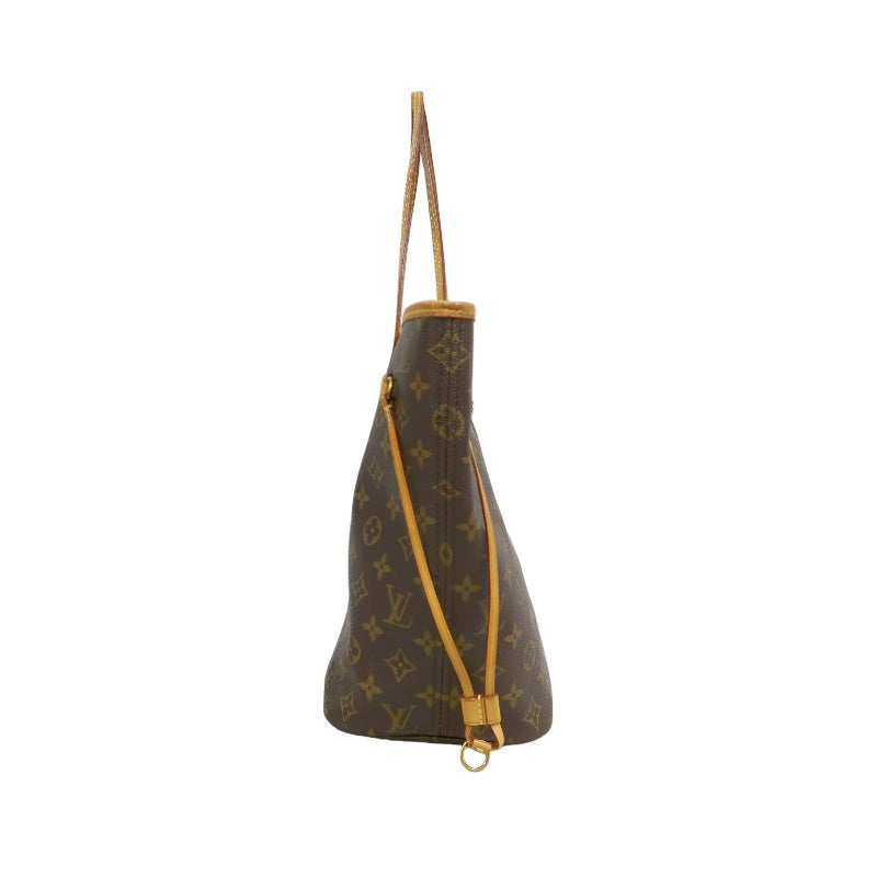 LOUIS VUITTON Monogram Canvas Leather Neverfull MM Tote Bag 　 Brown 　 Gold Hardware