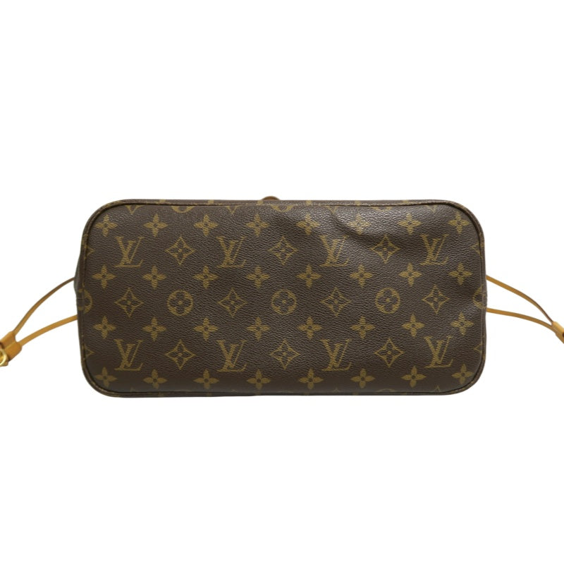 LOUIS VUITTON Monogram Canvas Leather Neverfull MM Tote Bag 　 Brown 　 Gold Hardware