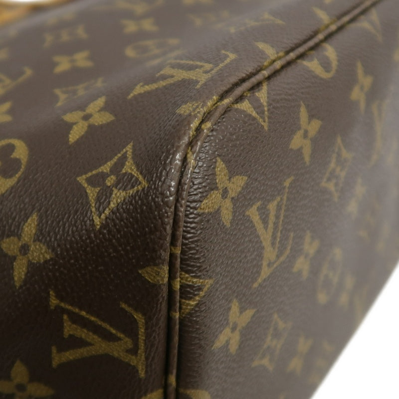 LOUIS VUITTON Monogram Canvas Leather Neverfull MM Tote Bag 　 Brown 　 Gold Hardware