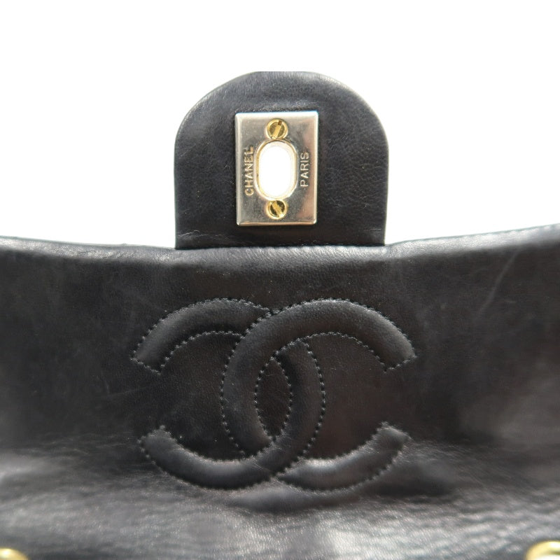 CHANEL Matelasse Quilted lambskin Chain Shoulder Bag 　 Black　 Double C Gold Hardware