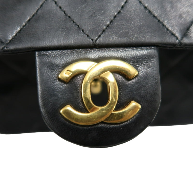 CHANEL Matelasse Quilted lambskin Chain Shoulder Bag 　 Black　 Double C Gold Hardware