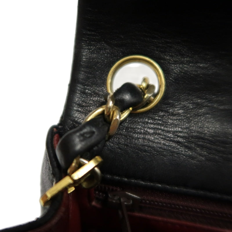 CHANEL Matelasse Quilted lambskin Chain Shoulder Bag 　 Black　 Double C Gold Hardware