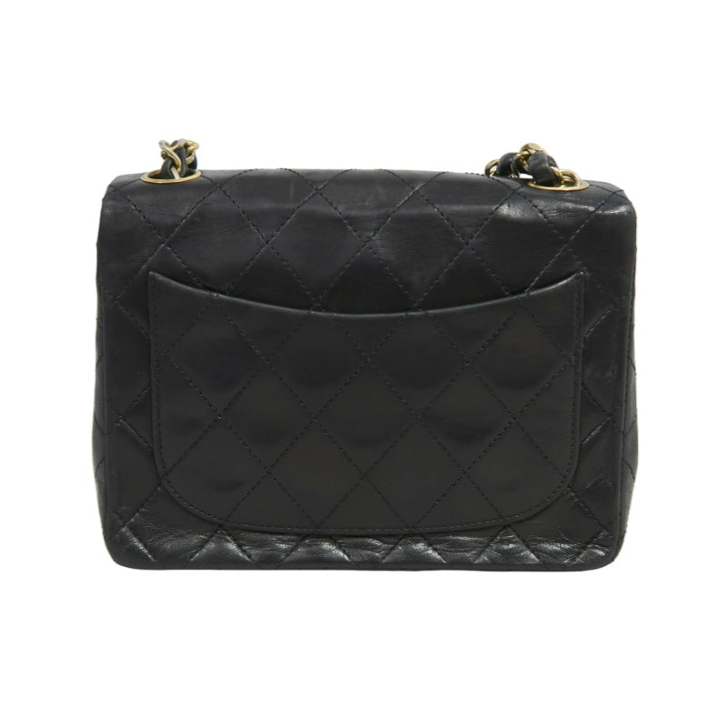 CHANEL Matelasse Quilted lambskin Chain Shoulder Bag 　 Black　 Double C Gold Hardware