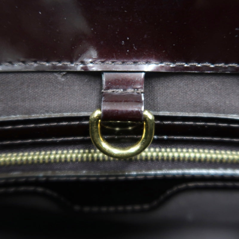 LOUIS VUITTON Vernis Leather Wilshire PM Handbag  Dark Purple Gold Hardware