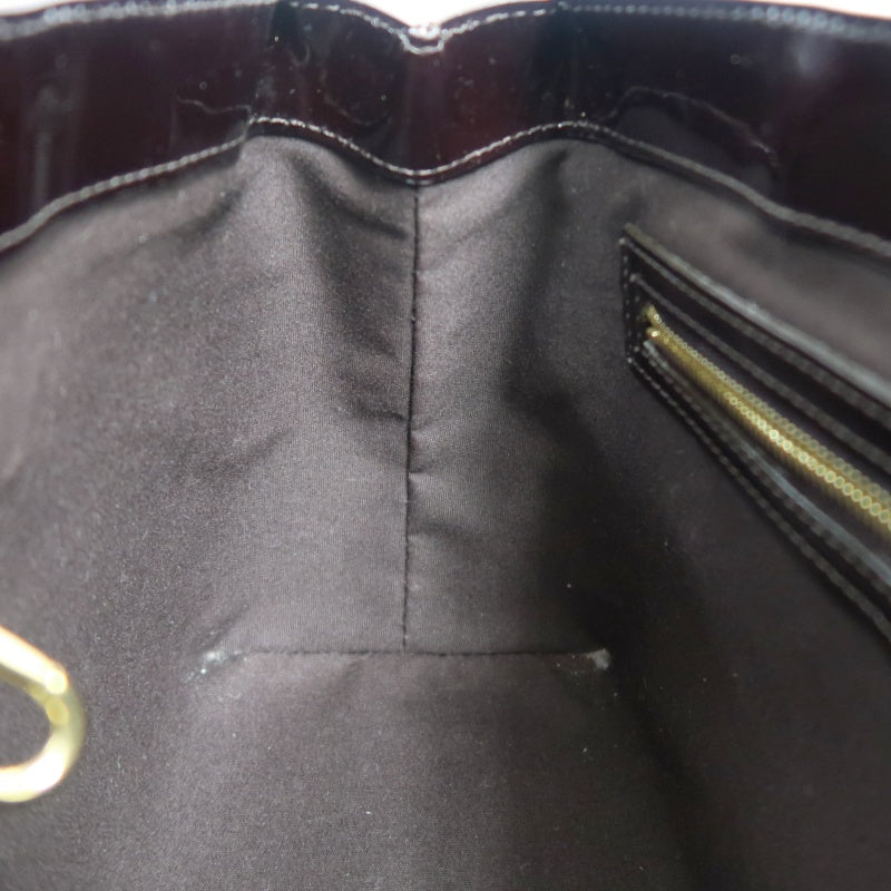 LOUIS VUITTON Vernis Leather Wilshire PM Handbag  Dark Purple Gold Hardware