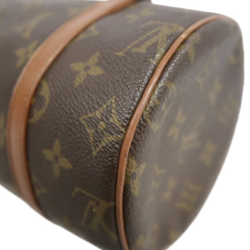 LOUIS VUITTON Monogram Papillon 26 Cylindrical Handbag  Brown Gold Hardware
