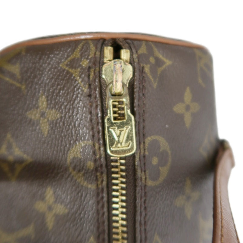 LOUIS VUITTON Monogram Papillon 26 Cylindrical Handbag  Brown Gold Hardware