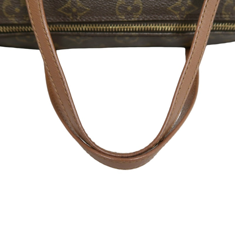 LOUIS VUITTON Monogram Papillon 26 Cylindrical Handbag  Brown Gold Hardware