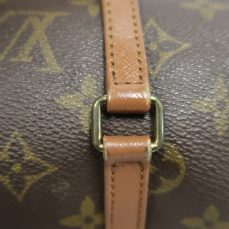LOUIS VUITTON Monogram Papillon 26 Cylindrical Handbag  Brown Gold Hardware
