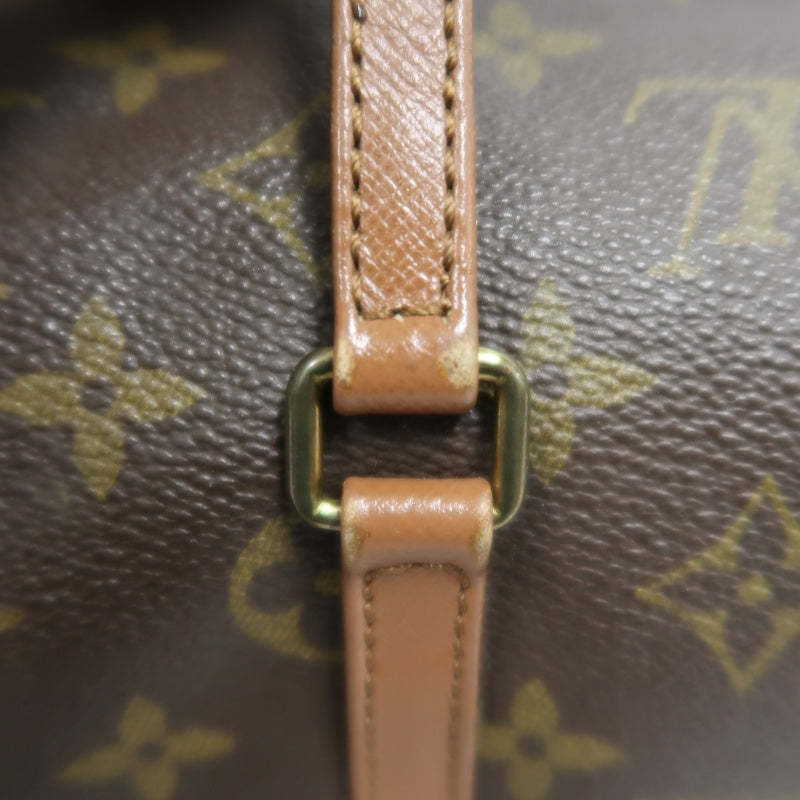 LOUIS VUITTON Monogram Papillon 26 Cylindrical Handbag  Brown Gold Hardware