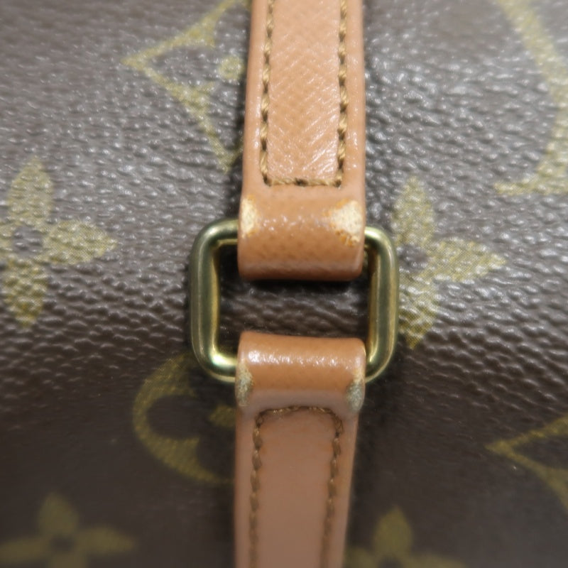 LOUIS VUITTON Monogram Papillon 26 Cylindrical Handbag  Brown Gold Hardware