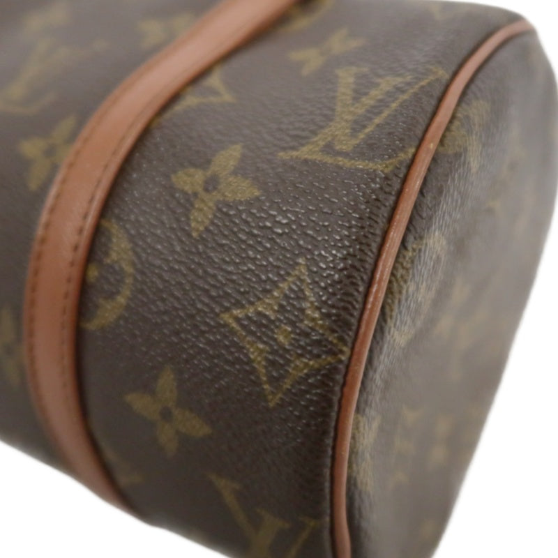 LOUIS VUITTON Monogram Papillon 26 Cylindrical Handbag  Brown Gold Hardware