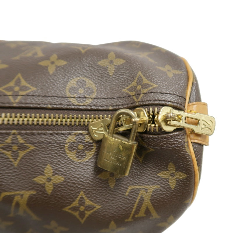 LOUIS VUITTON Monogram Canvas Leather Keepall 45 Travel Bag In Brown With Gold Hardware Including Padlock (No Key), Name Tag And Dust Bag