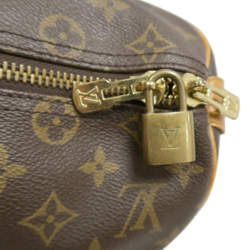 LOUIS VUITTON Monogram Canvas Leather Keepall 45 Travel Bag In Brown With Gold Hardware Including Padlock (No Key), Name Tag And Dust Bag