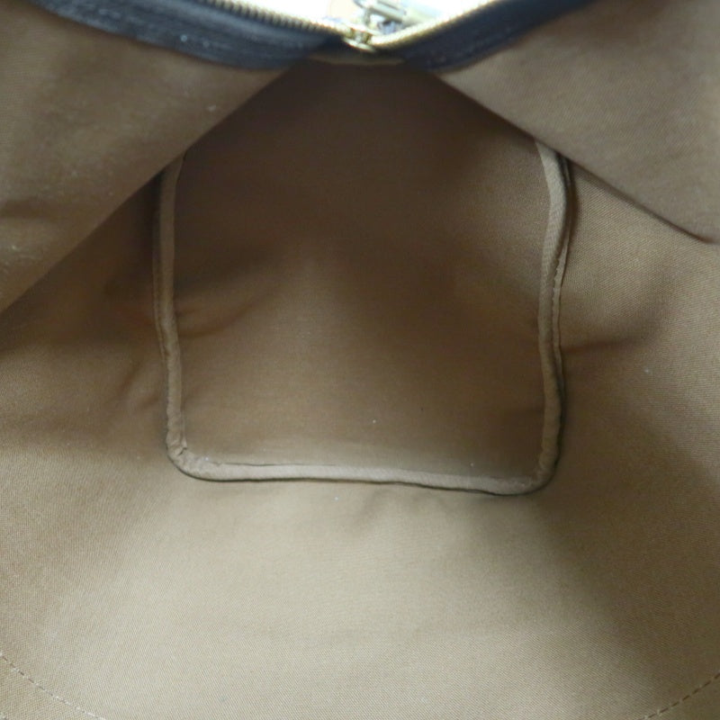 LOUIS VUITTON Monogram Canvas Leather Keepall 45 Travel Bag In Brown With Gold Hardware Including Padlock (No Key), Name Tag And Dust Bag