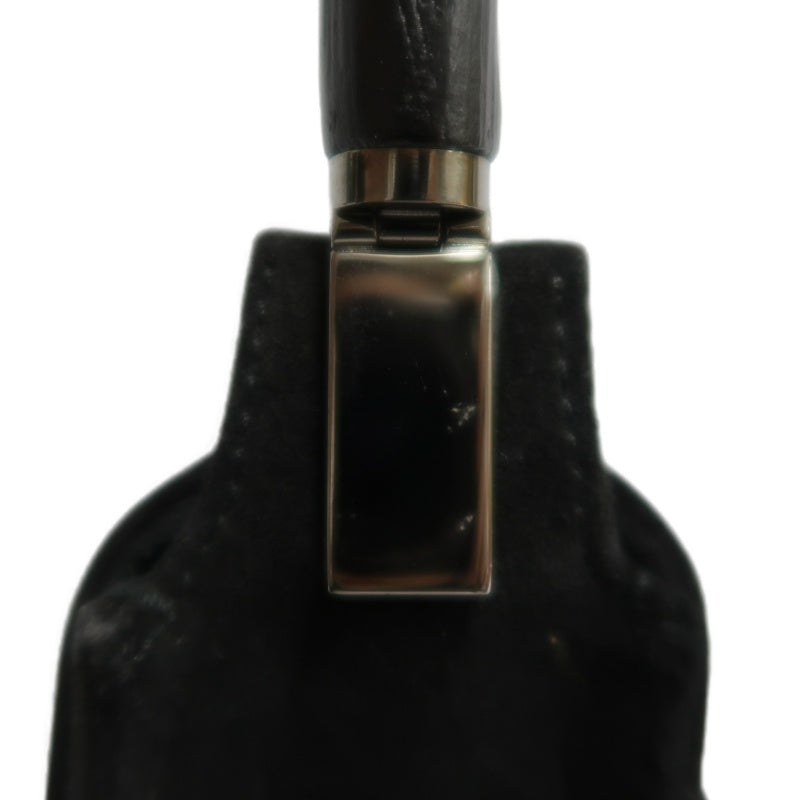 GUCCI Bamboo Suede Handbag Black