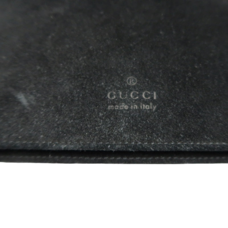 GUCCI Bamboo Suede Handbag Black