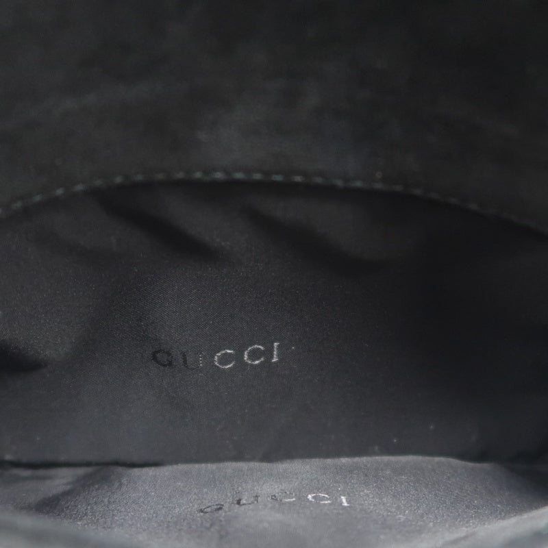 GUCCI Bamboo Suede Handbag Black