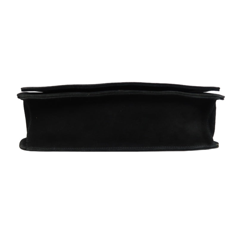 GUCCI Bamboo Suede Handbag Black