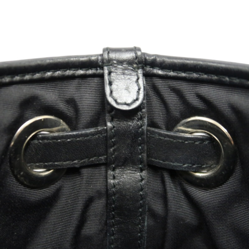 DIOR Panarea Mini Quilted Canvas Tote Bag leather Black Silver Hardware