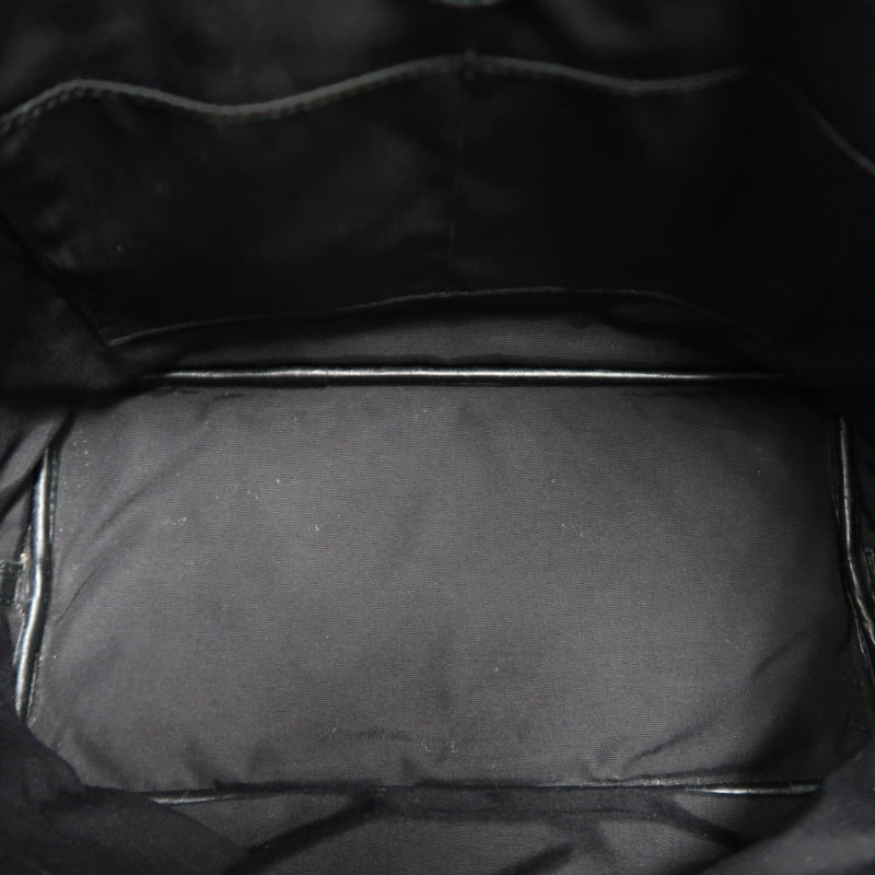 DIOR Panarea Mini Quilted Canvas Tote Bag leather Black Silver Hardware