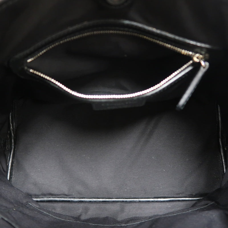 DIOR Panarea Mini Quilted Canvas Tote Bag leather Black Silver Hardware