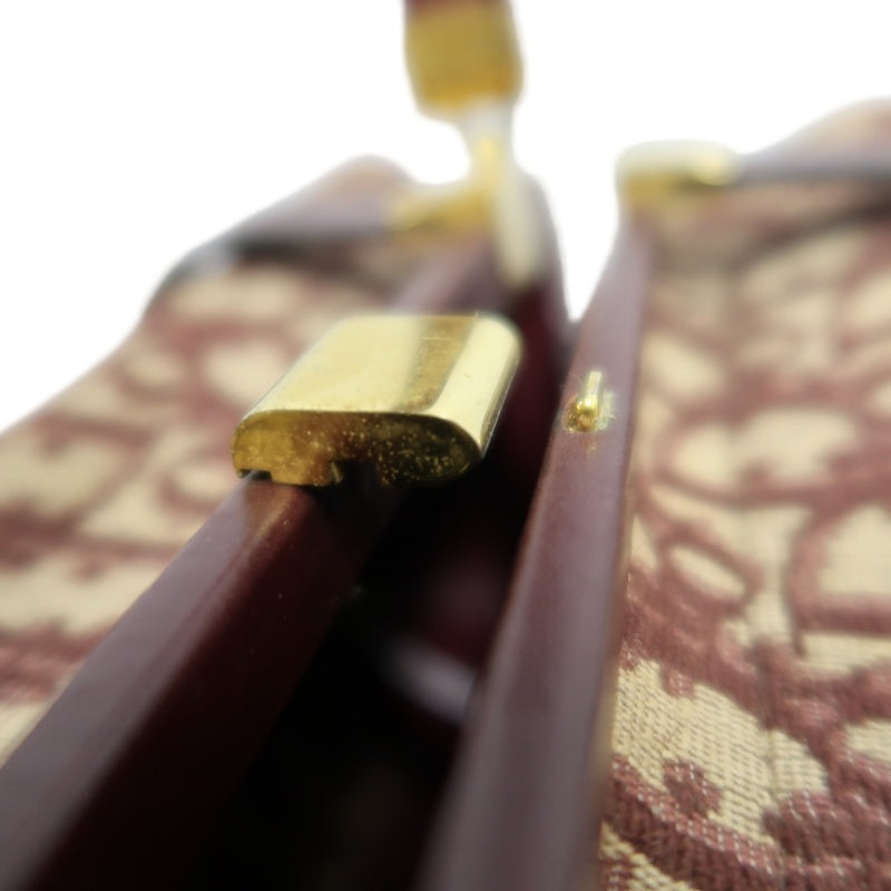 DIOR Trotter Monogram Canvas  Mini Boston Bag  Brown Gold Hardware