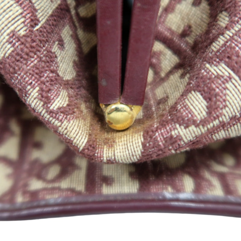 DIOR Trotter Monogram Canvas  Mini Boston Bag  Brown Gold Hardware