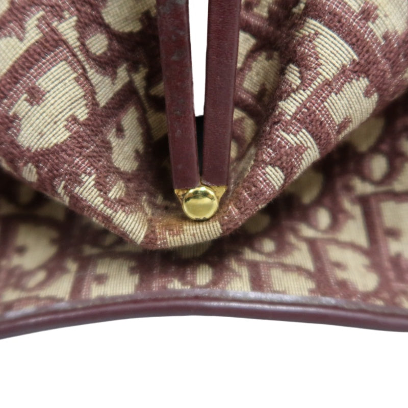 DIOR Trotter Monogram Canvas  Mini Boston Bag  Brown Gold Hardware