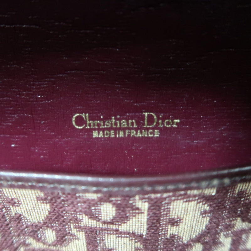 DIOR Trotter Monogram Canvas  Mini Boston Bag  Brown Gold Hardware