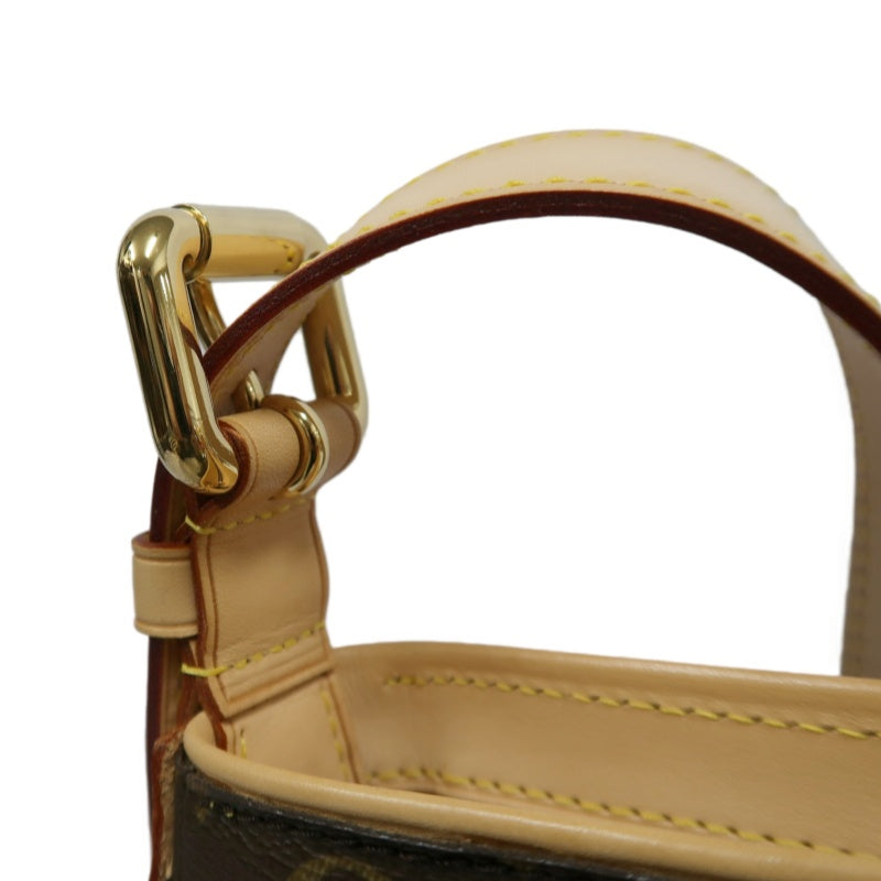 LOUIS VUITTON Monogram Hudson GM Shoulder Messenger Bag Brown Gold Hardware
