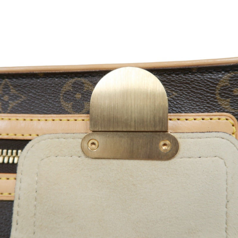 LOUIS VUITTON Monogram Hudson GM Shoulder Messenger Bag Brown Gold Hardware